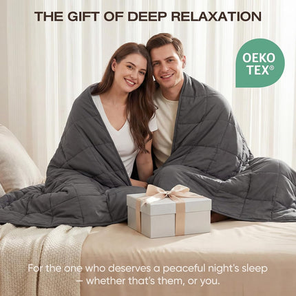 Cozy Comfort | Cooling Weighted Blanket for Adults with Premium Glass Beads | Soft Breathable Design for Relaxation and Sleep Quality
