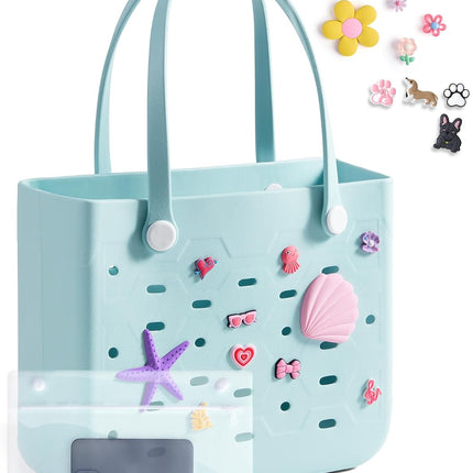 Vepine Water-Resistant Rubber Tote Bag with Sandproof Design | Stylish Vacation Essential for Summer Fun
