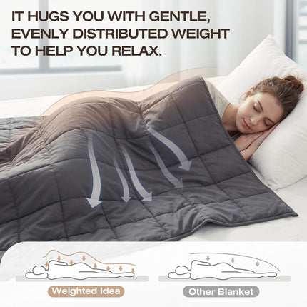 Cozy Comfort | Cooling Weighted Blanket for Adults with Premium Glass Beads | Soft Breathable Design for Relaxation and Sleep Quality
