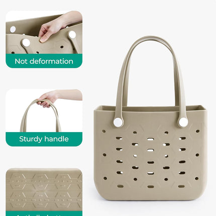 Vepine Water-Resistant Rubber Tote Bag with Sandproof Design | Stylish Vacation Essential for Summer Fun