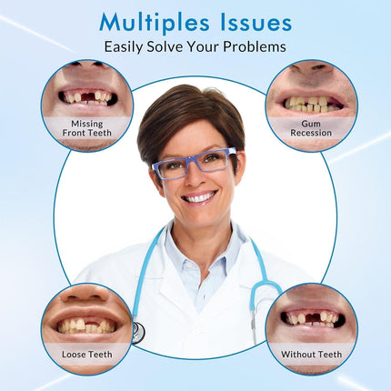 Vepine Moldable Silicone Dentures | Custom Fit False Teeth Set for Daily Use