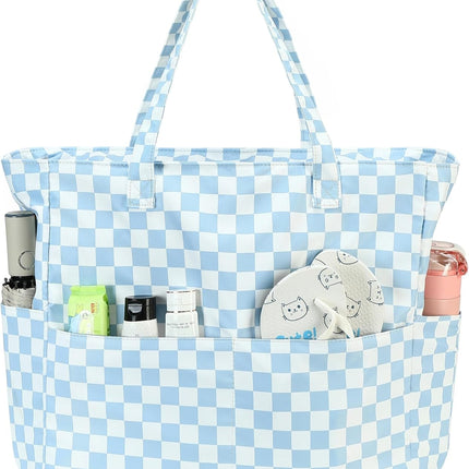 Vepine Waterproof Beach Tote Bag with Wet Compartment | Extra Large Carry-On for Weekend Travel