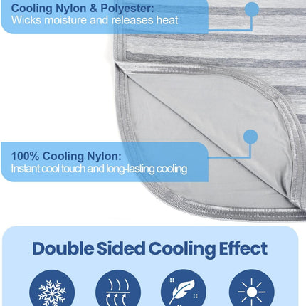 Cool Comfort | Direct Cooling Throw Blanket for Hot Sleepers with Double-Sided Cold Effect | Lightweight & Breathable Summer Blanket for Night Sweats