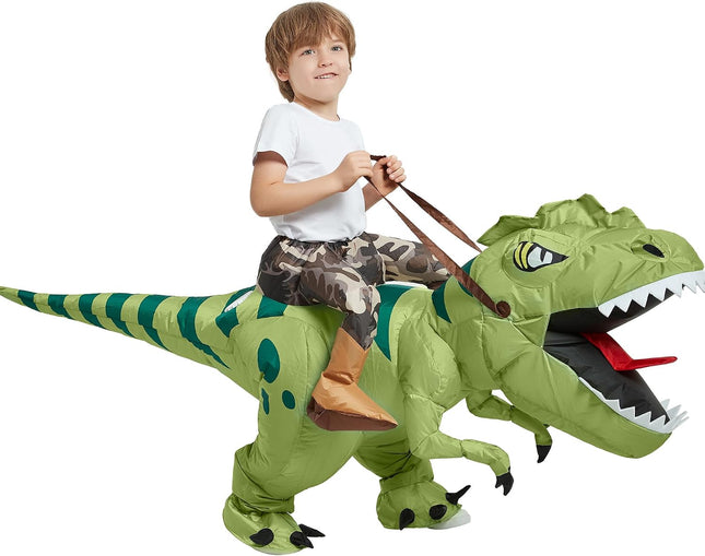 Inflatable T-Rex Costume for Kids with Easy Inflate Design | Fun Halloween Adventure
