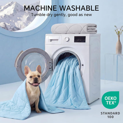 Cool Comfort | Premium Cooling Dog Blanket for Small & Medium Dogs with Q-max > 0.4 | Washable Calming Mat for Couches & Beds
