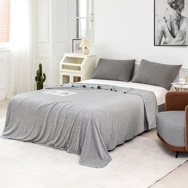 Cozy Comfort | Cooling Blanket Throw for Hot Sleepers with Q-Max 0.4 Technology | Soft, Lightweight Design for All-Night Comfort