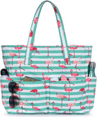 Vepine Large Waterproof Beach Tote Bag with Zipper | Sandproof Design for Travel & Vacation Essentials