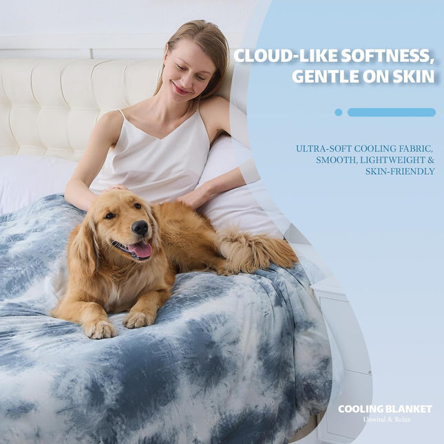 Chill Comfort | Cooling Blanket with Heat-Absorbing Fabric | Soft & Breathable for Year-Round Comfort