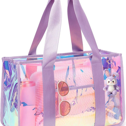 Vepine Beach Tote Bag | Waterproof Sandproof Jelly Beach Bag with Zipper | Stylish & Spacious for Pool and Cruise Essentials