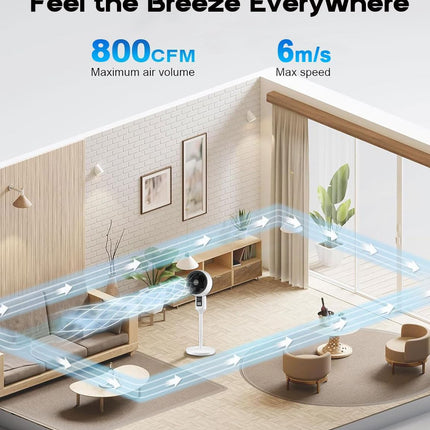 Quiet Floor Fan with 3D Oscillation and Timer – image 4