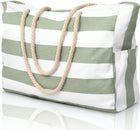 Coastal Collection | Large Waterproof Beach Tote Bag with Zipper Closure | Sandproof Design for Effortless Summer Adventures