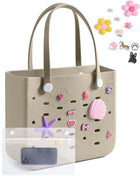 Vepine Water-Resistant Rubber Tote Bag with Sandproof Design | Stylish Vacation Essential for Summer Fun