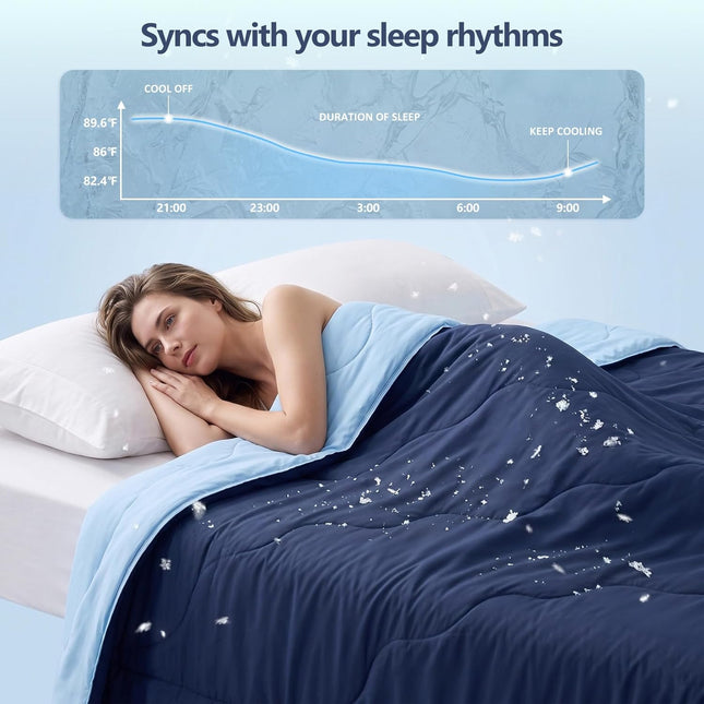 Cozy Nights | Washable Cooling Comforter Queen Size with Reversible Design | Lightweight Bedding for Hot Sleepers