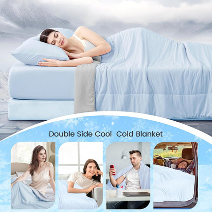 Cooling Comforter | Double-Sided Blanket with Q-Max Technology | Soft & Breathable for Hot Sleepers