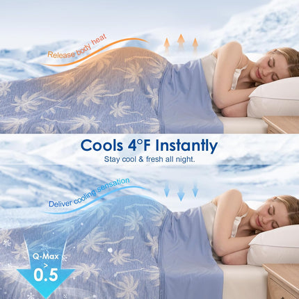 Cozy Nights | Cooling Blanket for Hot Sleepers with Breathable Fabric | Lightweight Summer Throw for Comfortable Sleep