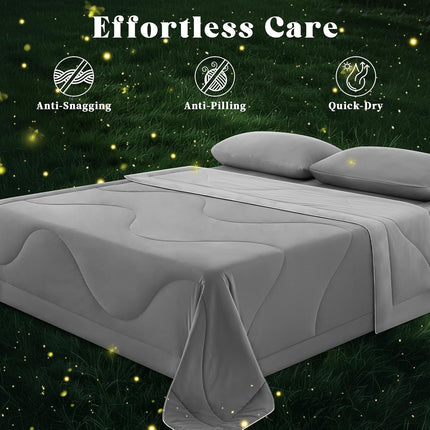 Cooling Comforter | Double-Sided Cooling Blanket for Hot Sleepers | Breathable Ice Fabric for Ultimate Comfort