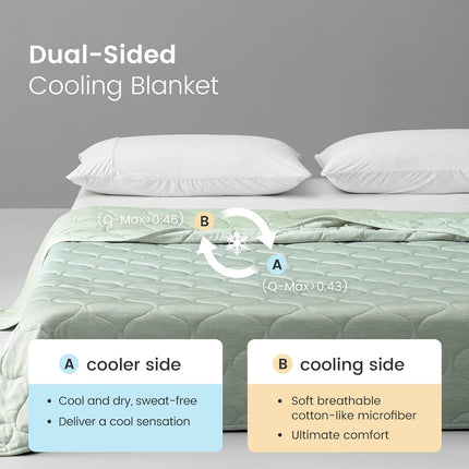 Vepine Cozy | Cooling Dual-Sided Blanket for Hot Sleepers with Soft Breathable Fabric | Lightweight Throw for Comfortable Sleep