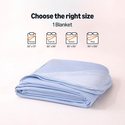 Cooling Comfort | Reversible Lightweight Blanket for Hot Sleepers | Soft Thin Throw for Bed & Couch