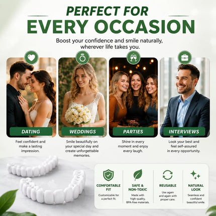 Veneer Smile | Tooth Replacement Kit with Natural Look & Comfort | Easy-to-Use Solution for Perfect Teeth