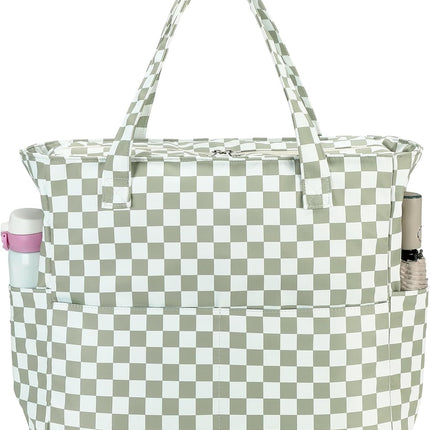 Vepine Waterproof Beach Tote Bag with Wet Compartment | Extra Large Carry-On for Weekend Travel