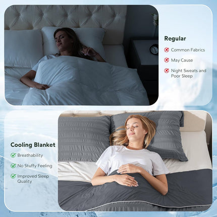 Cozy Comfort | Cooling Blanket with Double-Sided Design | Lightweight & Breathable for Hot Sleepers