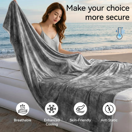 Cozy Nights | Cooling Throw Blanket for Hot Sleepers with Arc-Chill Technology | Lightweight & Breathable Summer Comfort