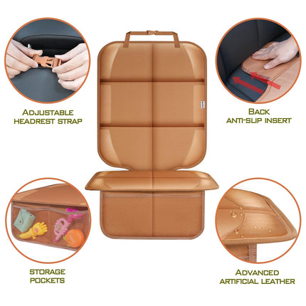 Vepine Child / Pet Car Seat Protector | Durable Waterproof Cover with Non-Slip Backing | Easy Clean for Ultimate Protection