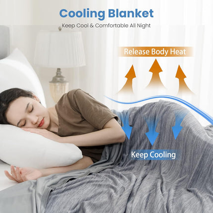 Cooling Blanket Collection | Soft Lightweight Summer Blanket for Hot Sleepers | Ideal for Night Sweats on Bed or Couch
