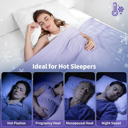 Vepine | Cooling Blanket 60"x80" with Double-Sided Q-Max 0.43 | Lightweight & Breathable for Hot Sleepers