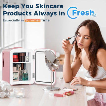 Portable Mini Fridge | 4L Portable Cooler & Warmer with Dual Functionality | Ideal for Madication, Skincare, Beverages & Snacks