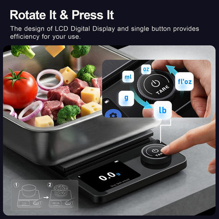 Precision Kitchen Scale | Smart Food Scale with Nutritional Calculator | Digital Measurement for Weight Loss Tracking