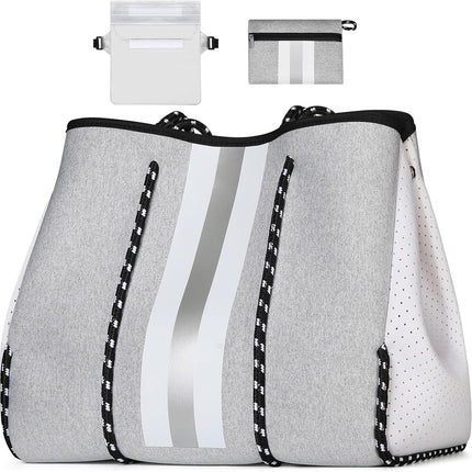 Vepine beach Tote Bag | Large Beach Bag with Inner Pocket for Easy Organization