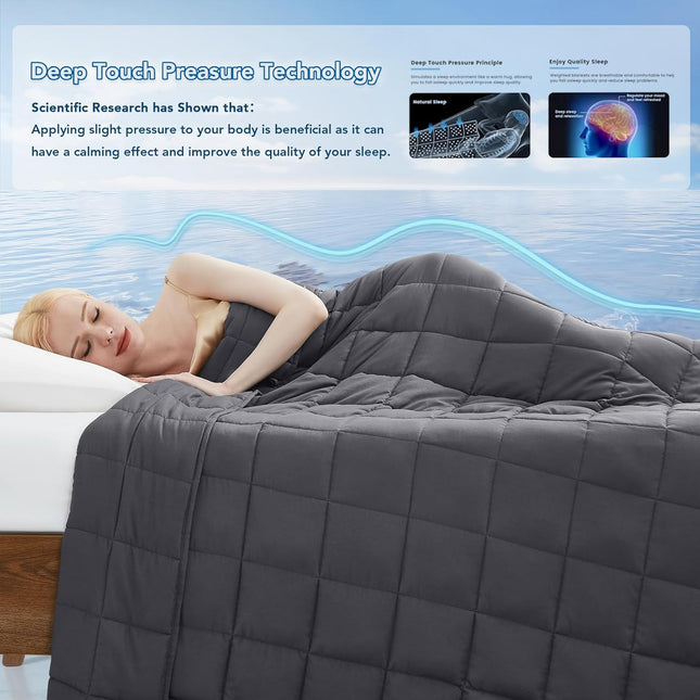 Cozy Comfort | Weighted Blanket with Cooling Microfiber | All-Season Softness for Ultimate Relaxation