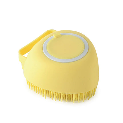 Silicone Dog Bath Brush with Shampoo Dispenser | Gentle Massage Tool for Effective Pet Cleaning
