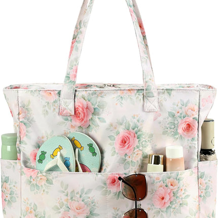 Ocean Breeze | Large Waterproof Beach Tote Bag with Wet Compartment | Stylish & Versatile for Pool, Travel, or Gym