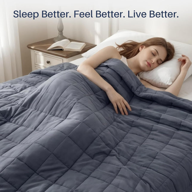 Cozy Comfort | Weighted Blanket for Adults with Cooling Fabric | Breathable All-Season Design for Ultimate Relaxation