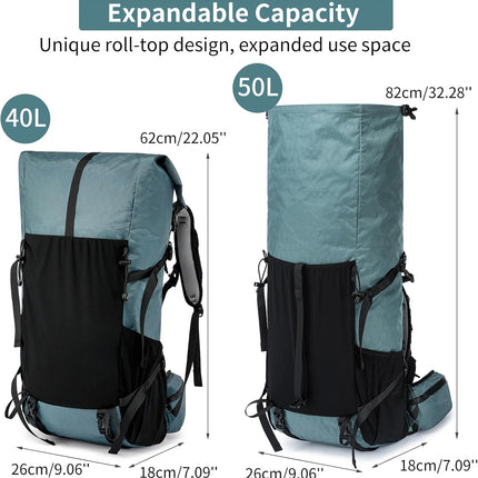Adventure Gear | 50L Hiking Backpack with Internal Frame & Lightweight Design | Durable Travel Bag for Mountain Climbing and Camping