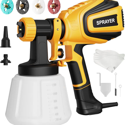 Electric Paint Sprayer, Spray Paint Gun with 4 Nozzles and 3 Patterns – image 8