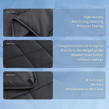 Cozy Comfort | Weighted Blanket with Cooling Microfiber | All-Season Softness for Ultimate Relaxation