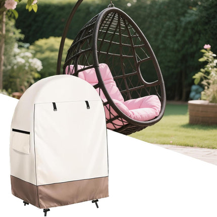 Egg Chair Cover Waterproof with Double Zipper, Patio Furniture Covers for Hanging Egg Chair
