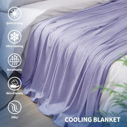 Vepine | Cooling Blanket 60"x80" with Double-Sided Q-Max 0.43 | Lightweight & Breathable for Hot Sleepers