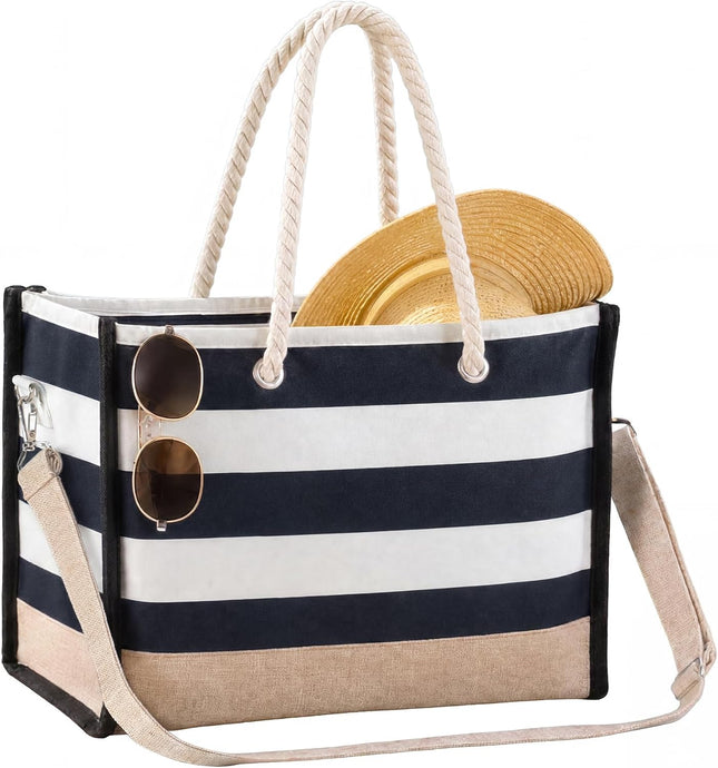 Coastal Escape | Large Waterproof Beach Tote Bag with Sandproof Design | Versatile Crossbody for Travel and Outdoor Fun