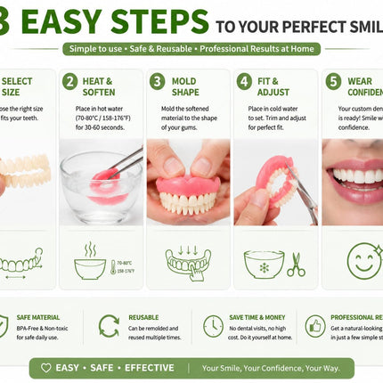 Vepine Denture Pro | Complete Denture Kit with Easy-to-Use Instructions | Ideal for At-Home Denture Creation