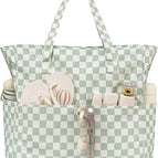1 Piece - Checkerboard Green and White