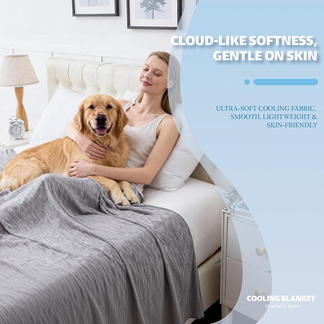 ChillWave | Cooling Blanket with Breathable Fabric | Lightweight & Soft for Hot Sleepers