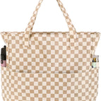 A Checked Brown White