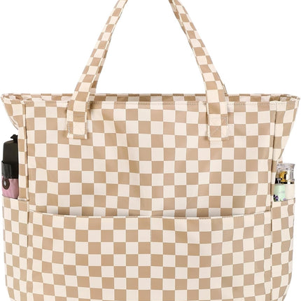 Vepine Waterproof Beach Tote Bag with Wet Compartment | Extra Large Carry-On for Weekend Travel