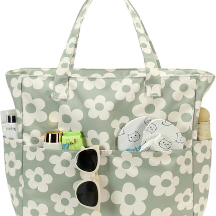Vepine Waterproof Beach Tote Bag with Wet Compartment | Extra Large Carry-On for Weekend Travel