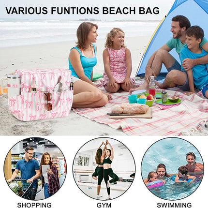 Vepine | Extra Large Waterproof Beach Tote Bag with Wet Compartment | Stylish Carry-On for Weekend Travel