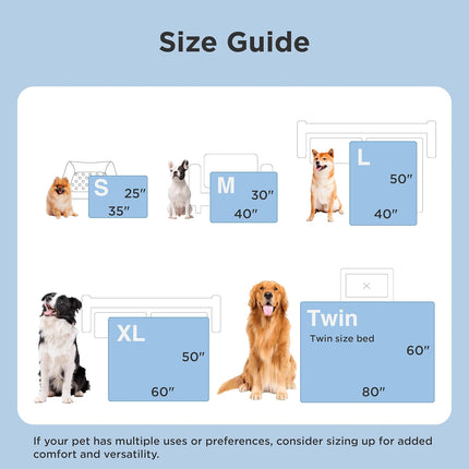 Cozy Paws | Cooling Blanket for Large Dogs with Breathable Air-Core Fill | Lightweight & Washable Dog Mat for Summer Comfort